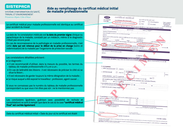 Aide au remplissage du certificat médical initial